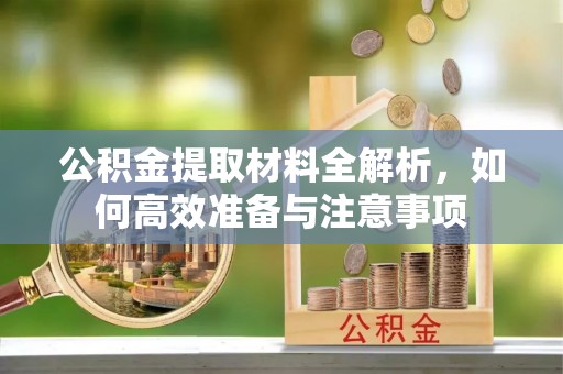 虎丘公积金提取材料全解析，如何高效准备与注意事项